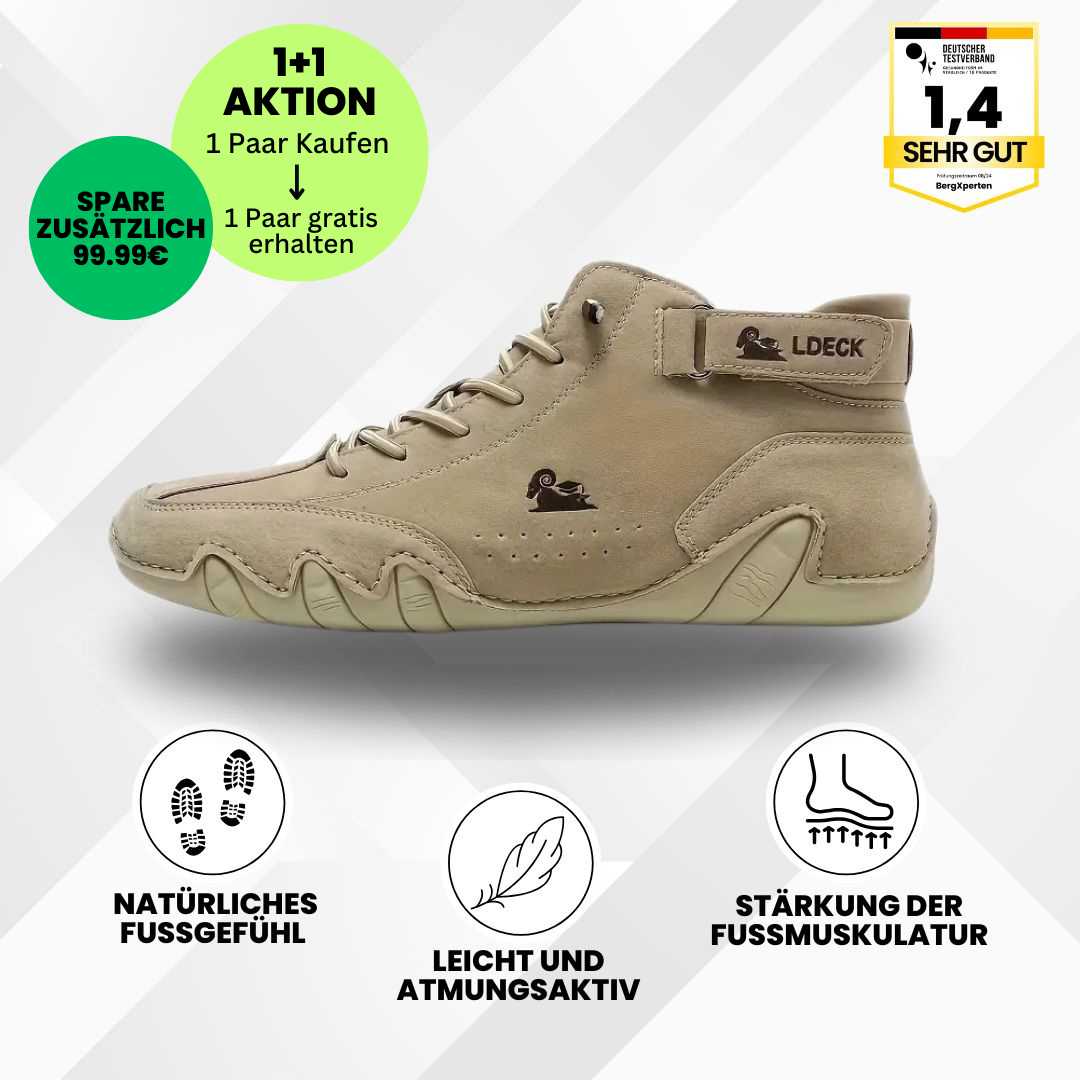 GRATIS Alpaca - ergonomischer, wasserdichter & schmerzlindernder Leder-Barfußschuh für das Frühjahr