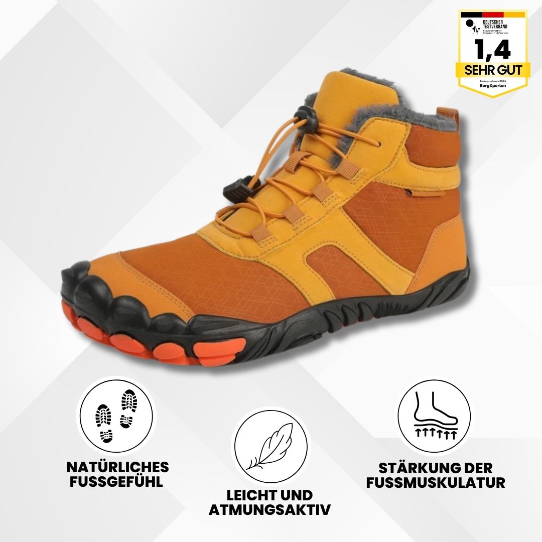 OrthoTrek – gefütterte, wasserabweisende Barfußschuhe