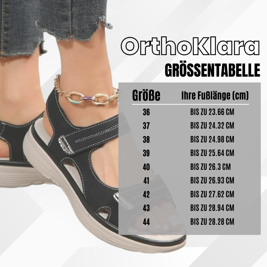 OrthoKlara - ergonomische, schmerzlindernde & rutschfeste Sandalen für Damen