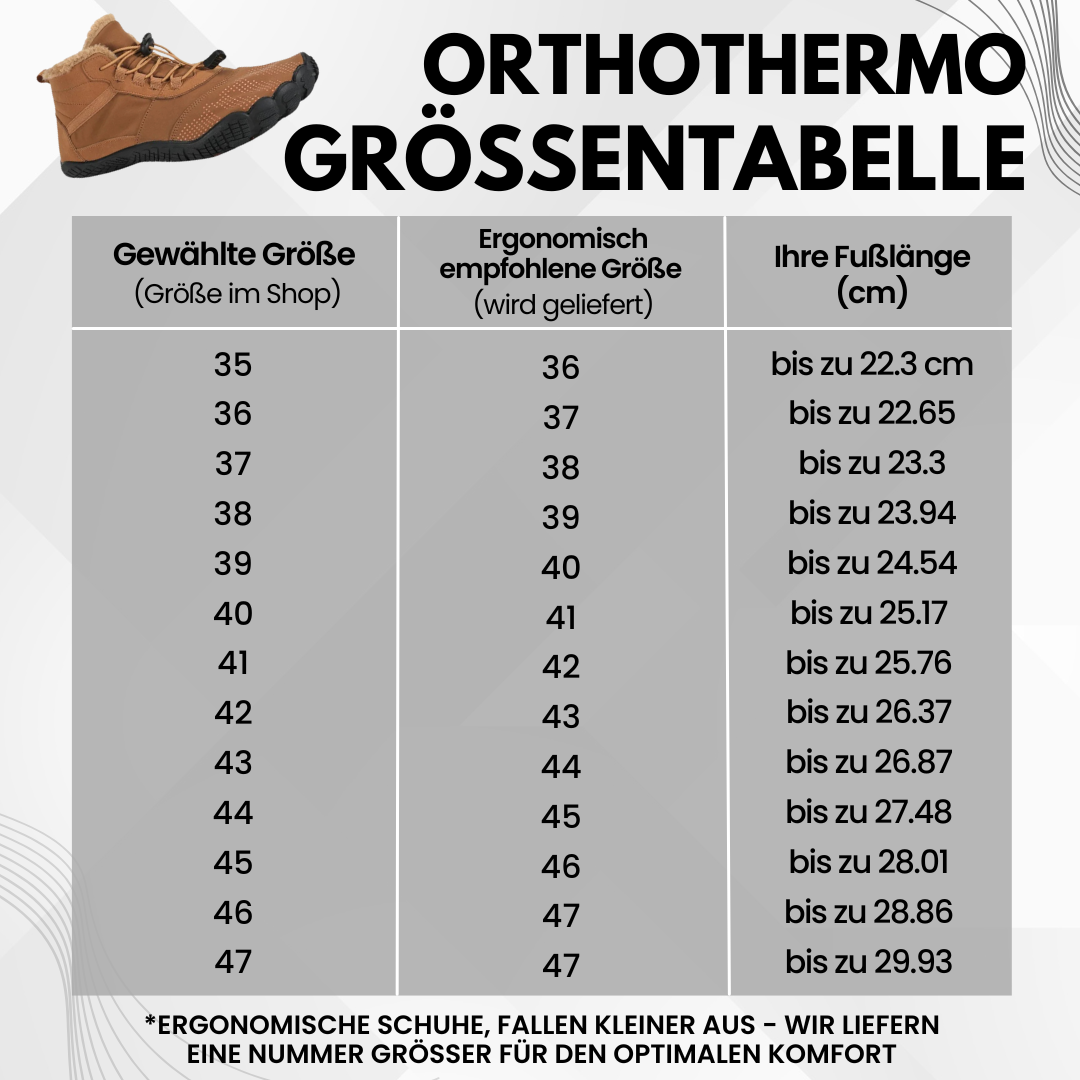 OrthoThermo – gefütterte, wasserabweisende Barfußschuhe
