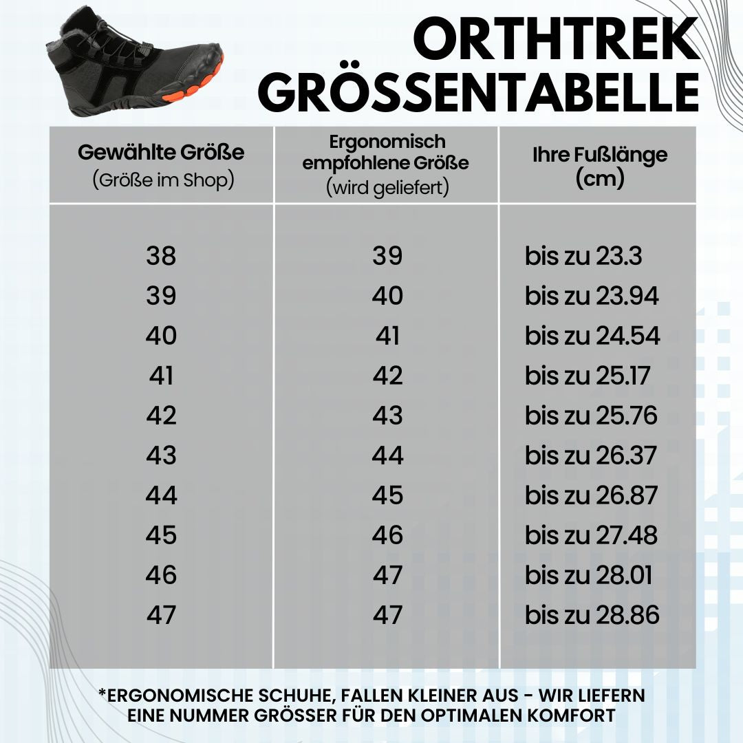 OrthoTrek – gefütterte, wasserabweisende Barfußschuhe