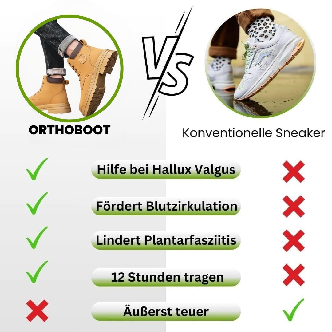 GRATIS Orthoboot - ergonomisch schmerzlindernder Komfort-Stiefel für Herbst/Winter