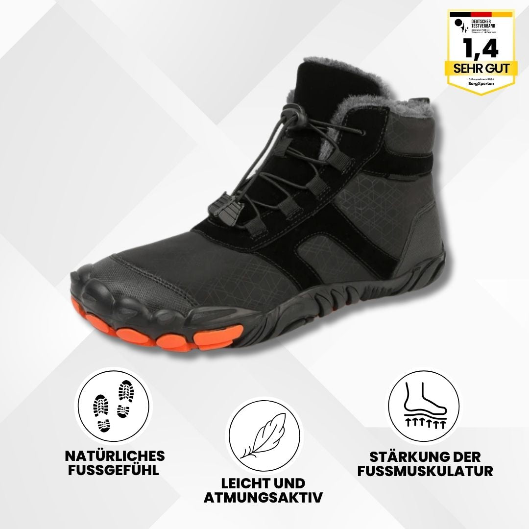 OrthoTrek – gefütterte, wasserabweisende Barfußschuhe