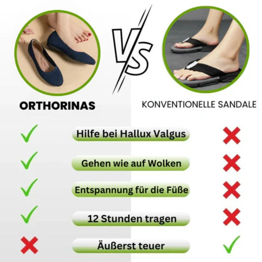 GRATIS Orthorinas - ergonomische schmerzlindernde Ballerinas