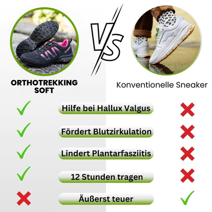 GRATIS OrthoTrekking Soft - extrem bequeme & schmerzlindernde Trekking u.- Wanderschuhe - UltraSoft