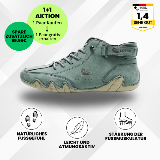 GRATIS Alpaca - ergonomischer, wasserdichter & schmerzlindernder Leder-Barfußschuh für das Frühjahr
