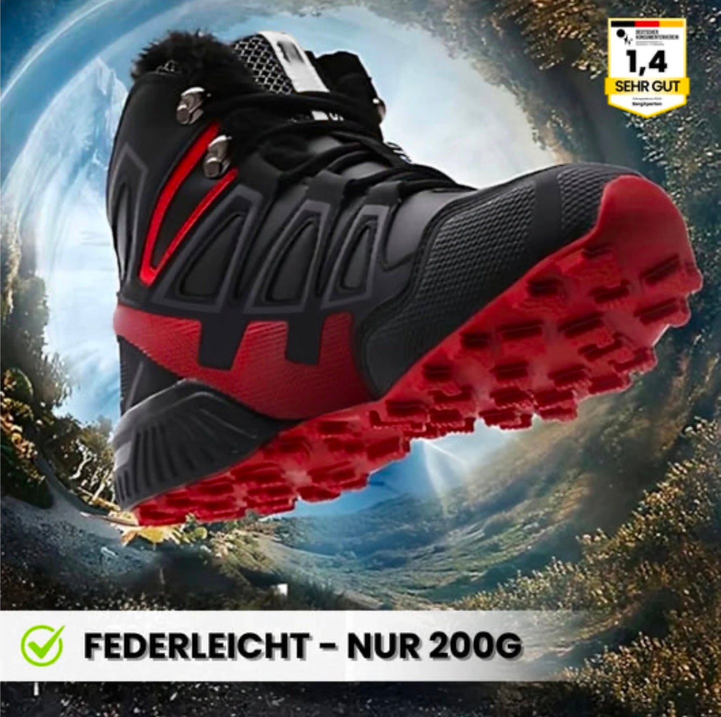 GRATIS OrthoTrekking Pro - ergonomische schmerzlindernde Trekking u.-Wanderschuhe