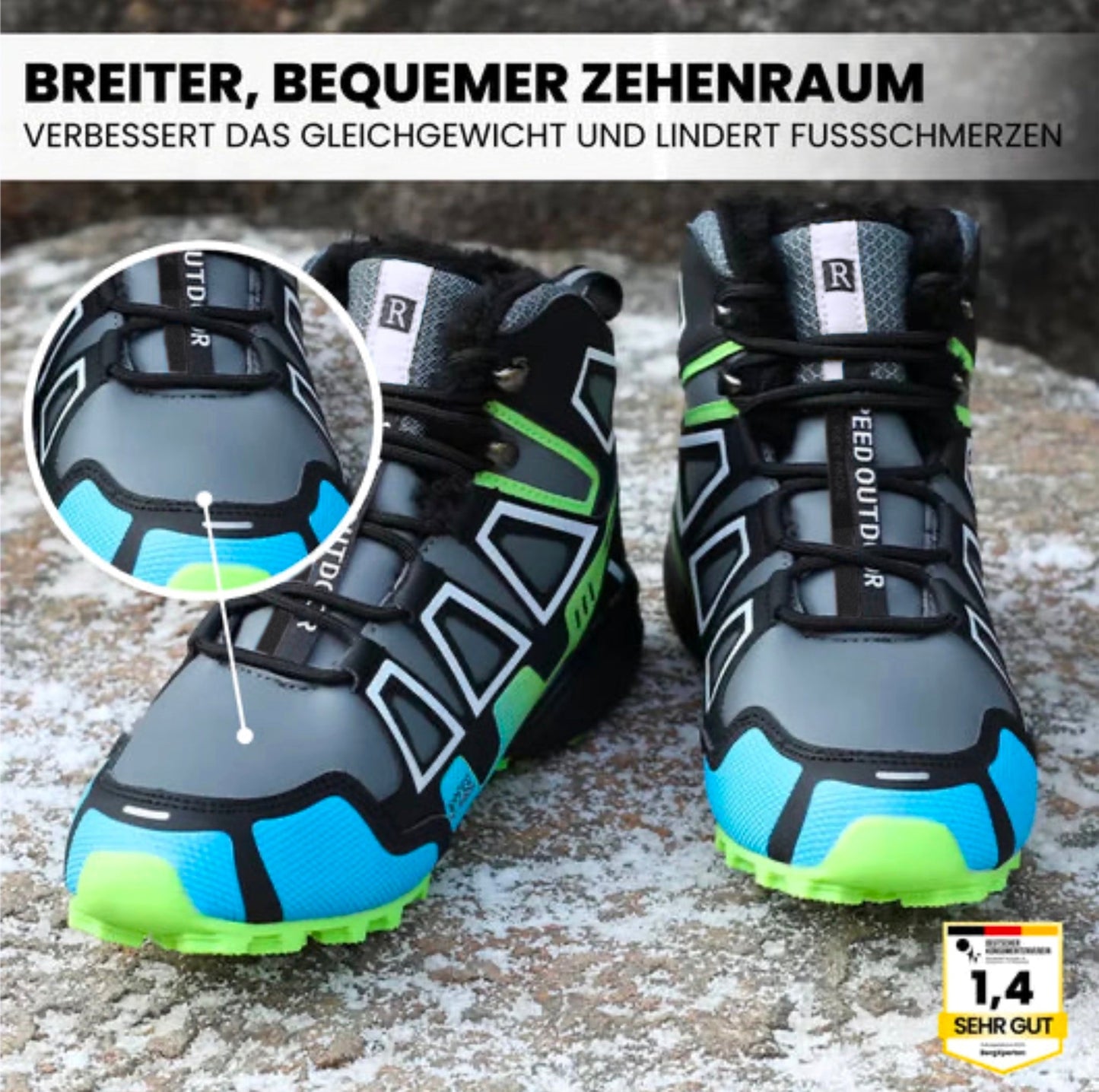 GRATIS OrthoTrekking Pro - ergonomische schmerzlindernde Trekking u.-Wanderschuhe